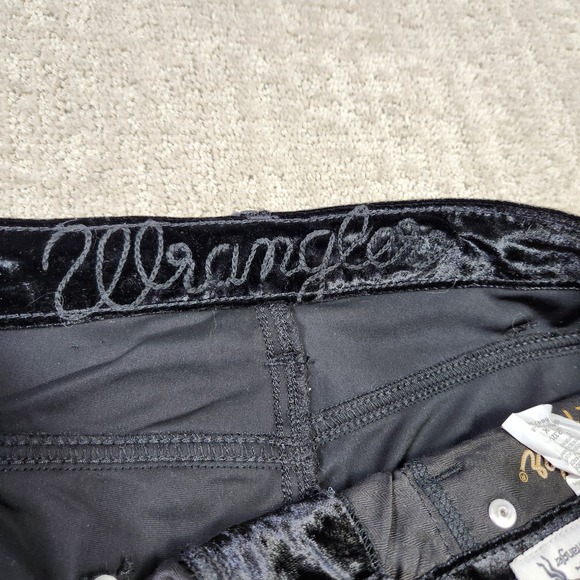 Wrangler Retro Jeans Women 31x34 Super Flare High Rise Velvet Trumpet Black Boho - Picture 9 of 13